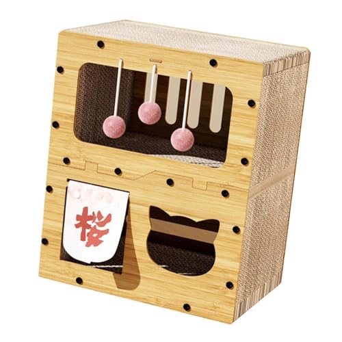 perfk Katzenhaus aus Wellpappe, Katzenhaus für Hauskatzen, Katzenmöbelschutz, Mehrzweckspielzeug, großes Kratzbett, Loungebett, Doppelschicht perfk Katzenhaus aus Wellpappe, Katzenhaus für Hauskatzen, Katzenmöbelschutz, Mehrzweckspielzeug, großes Kratzbett, Loungebett, Doppelschicht von perfk