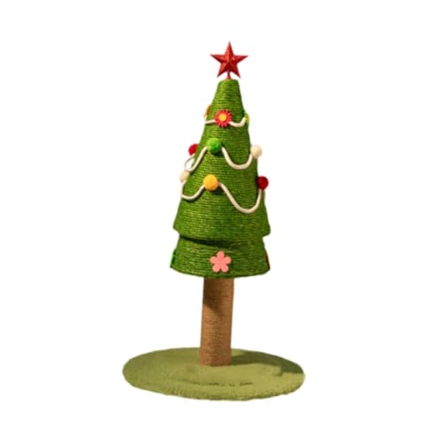 perfk Katzenkratzbaum für Haustiere, Kratzbaum für Hauskatzen, Möbelschutz mit Stabiler, breiter Basis, süßer Kratzbaum in Weihnachtsbaumform perfk Katzenkratzbaum für Haustiere, Kratzbaum für Hauskatzen, Möbelschutz mit Stabiler, breiter Basis, süßer Kratzbaum in Weihnachtsbaumform von perfk