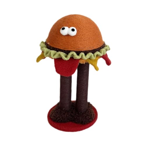perfk Katzenkratzbaum in Hamburger-Form, Katzenkratzstange, süßer Möbelschutz, lustiger Sisal für Hauskatzen, für Kätzchen perfk Katzenkratzbaum in Hamburger-Form, Katzenkratzstange, süßer Möbelschutz, lustiger Sisal für Hauskatzen, für Kätzchen von perfk