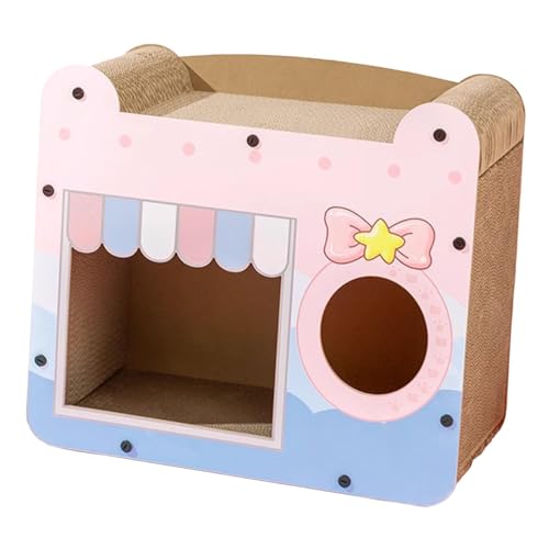 perfk Katzenkratzbrett, Katzenkratzbrett für Hauskatzen, Kratzbrett, Loungebett, Kratzunterlage, Katzenhaus aus Karton für Katzen perfk Katzenkratzbrett, Katzenkratzbrett für Hauskatzen, Kratzbrett, Loungebett, Kratzunterlage, Katzenhaus aus Karton für Katzen von perfk