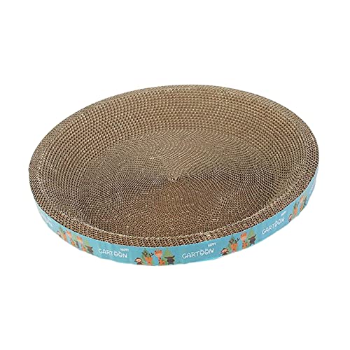perfk Katzenkratzer-Karton, Wellpappe, Katzenkratz-Loungebett, langlebiges Recycling-Brett zum Schutz von Möbeln, Katzenkratzer-Schüssel, Runde Giraffe 43cm perfk Katzenkratzer-Karton, Wellpappe, Katzenkratz-Loungebett, langlebiges Recycling-Brett zum Schutz von Möbeln, Katzenkratzer-Schüssel, Runde Giraffe 43cm von perfk