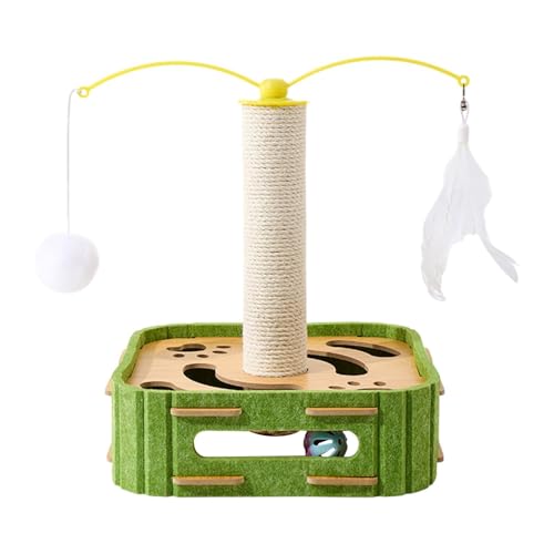 perfk Katzenkratzer Post Play Kratzstange Interaktive Kratzer -Katzenkratzer für das Spielen von Übungsaktivität Center, Quadrat perfk Katzenkratzer Post Play Kratzstange Interaktive Kratzer -Katzenkratzer für das Spielen von Übungsaktivität Center, Quadrat von perfk