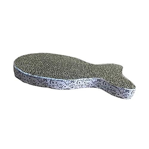 perfk Katzenkratzer aus Karton, gewellte Kratzunterlage, Couch, Loungebett, Katzenkratzmatte für Möbelschutz, Schleifkralle, Haustierzubehör, Fisch perfk Katzenkratzer aus Karton, gewellte Kratzunterlage, Couch, Loungebett, Katzenkratzmatte für Möbelschutz, Schleifkralle, Haustierzubehör, Fisch von perfk
