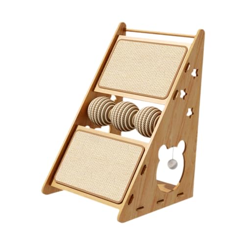 perfk Katzenkratzer mit massiven Holzklammern Möbelschutz für Innenkatzen Kätzchen Kratzer Rampen Versteck Kratzer, mit Kugel perfk Katzenkratzer mit massiven Holzklammern Möbelschutz für Innenkatzen Kätzchen Kratzer Rampen Versteck Kratzer, mit Kugel von perfk