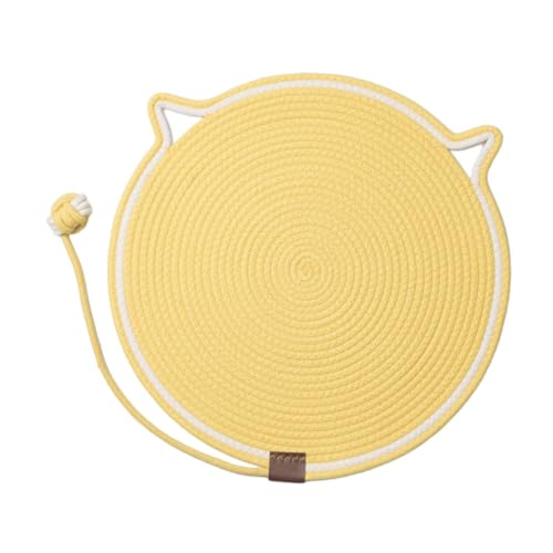 perfk Katzenkratzernpad Teppich, Katzenkratzer -Mattenklauen Spielzeug Interactive Cat Toy Ball Scratch Pad mit Spielzeug für Wall Spielen nach Hause, Gelb perfk Katzenkratzernpad Teppich, Katzenkratzer -Mattenklauen Spielzeug Interactive Cat Toy Ball Scratch Pad mit Spielzeug für Wall Spielen nach Hause, Gelb von perfk