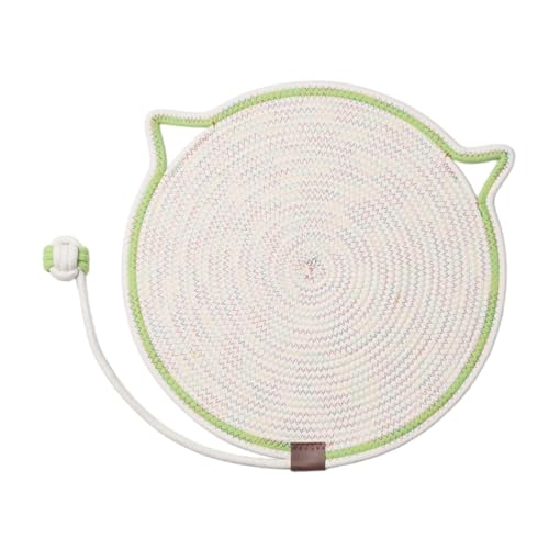 perfk Katzenkratzernpad Teppich, Katzenkratzer -Mattenklauen Spielzeug Interactive Cat Toy Ball Scratch Pad mit Spielzeug für Wall Spielen nach Hause, Grüner Rand perfk Katzenkratzernpad Teppich, Katzenkratzer -Mattenklauen Spielzeug Interactive Cat Toy Ball Scratch Pad mit Spielzeug für Wall Spielen nach Hause, Grüner Rand von perfk