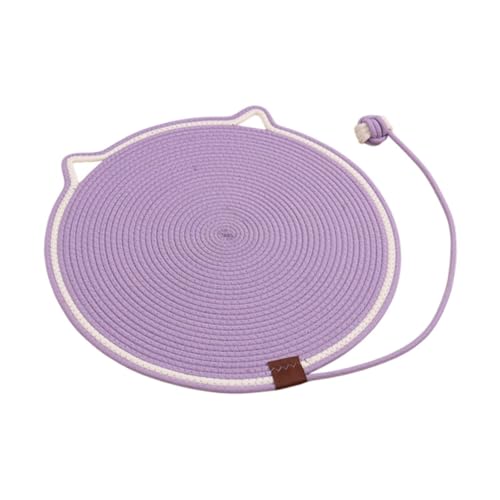 perfk Katzenkratzmatte, Katzenmöbelschutz, Baumwollseil, horizontales Kratzpad, Katzenkratzpad zum Couch-Kratzen und Spielen, Lila perfk Katzenkratzmatte, Katzenmöbelschutz, Baumwollseil, horizontales Kratzpad, Katzenkratzpad zum Couch-Kratzen und Spielen, Lila von perfk