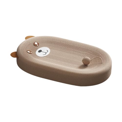 perfk Katzenkratzmöbel, Katzenkratzcouch mit Spielball, verschleißfestes Katzenkratzbrett zum Schlafen für Katzenspielzeug, Groß perfk Katzenkratzmöbel, Katzenkratzcouch mit Spielball, verschleißfestes Katzenkratzbrett zum Schlafen für Katzenspielzeug, Groß von perfk