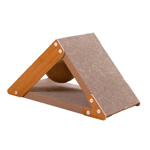 perfk Katzenspielzeug Aus Naturholz mit Rotierendem Ball für Katzen, l perfk Katzenspielzeug Aus Naturholz mit Rotierendem Ball für Katzen, l von perfk