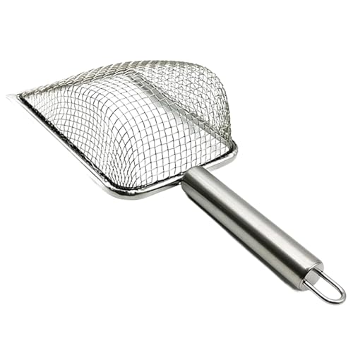 perfk Katzenstreuschaufel aus Edelstahl, Katzenstreuschaufel aus Metall, Sandsieb, Feinsandstreuschaufel, 2.8 mm x 2.8 mm perfk Katzenstreuschaufel aus Edelstahl, Katzenstreuschaufel aus Metall, Sandsieb, Feinsandstreuschaufel, 2.8 mm x 2.8 mm von perfk