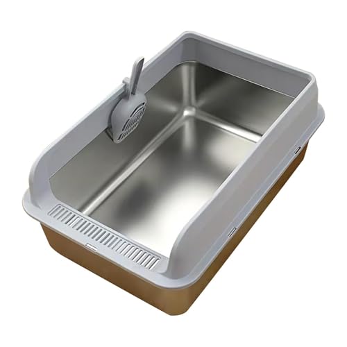 perfk Katzentoilette, Katzentoilette, leicht zu reinigen, für Hauskatzen, Haustierbedarf, Kätzchentoilette, Katzentoilette für Katzen, Kätzchen, Hellgrau perfk Katzentoilette, Katzentoilette, leicht zu reinigen, für Hauskatzen, Haustierbedarf, Kätzchentoilette, Katzentoilette für Katzen, Kätzchen, Hellgrau von perfk