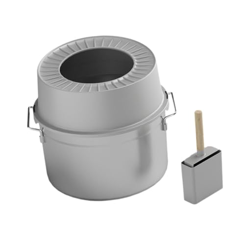 perfk Katzentoilette, Katzentoilette, rostbeständig, groß, halbgeschlossen, für Heimtierbedarf, Katzentoilette, Katzentoilette für Zuhause, Kätzchen, Grau perfk Katzentoilette, Katzentoilette, rostbeständig, groß, halbgeschlossen, für Heimtierbedarf, Katzentoilette, Katzentoilette für Zuhause, Kätzchen, Grau von perfk
