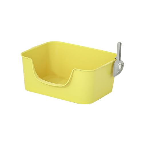 perfk Katzentoilette, Oben offen, Haustiertoilette, Katzenbettpfanne, Katzensandbecken, leicht zu reinigen, tragbar, langlebig, Katzentoilette, hohe Seiten, Gelb perfk Katzentoilette, Oben offen, Haustiertoilette, Katzenbettpfanne, Katzensandbecken, leicht zu reinigen, tragbar, langlebig, Katzentoilette, hohe Seiten, Gelb von perfk