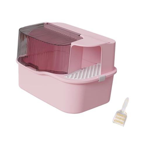 perfk Katzentoilette Katzen Bettpfanne Gang Sandkasten Tragbar mit Hohen Seiten Katzentoilette Sandkasten Jumbo Katzentoilette für Hauskatzen, Rosa perfk Katzentoilette Katzen Bettpfanne Gang Sandkasten Tragbar mit Hohen Seiten Katzentoilette Sandkasten Jumbo Katzentoilette für Hauskatzen, Rosa von perfk