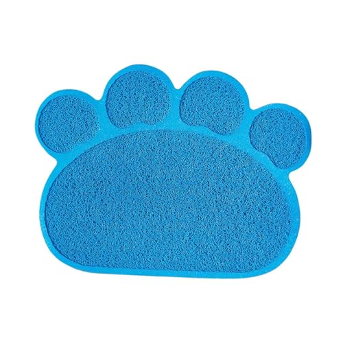 perfk Katzentoilette-Matte, Futter- und Wassernapfmatte, rutschfest, Haustierzubehör, Hundefuttermatte für Kätzchen, kleine Tiere, Kätzchen, einfacher zu, Blau perfk Katzentoilette-Matte, Futter- und Wassernapfmatte, rutschfest, Haustierzubehör, Hundefuttermatte für Kätzchen, kleine Tiere, Kätzchen, einfacher zu, Blau von perfk