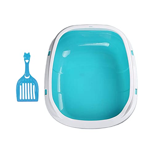 perfk Katzentoilette Offene Katzentoilette Abnehmbares Design Pet Supplies Container Sandbox Kitty Litter Pan Toilette für Hund Kaninchen Indoor Katzen, Blau perfk Katzentoilette Offene Katzentoilette Abnehmbares Design Pet Supplies Container Sandbox Kitty Litter Pan Toilette für Hund Kaninchen Indoor Katzen, Blau von perfk