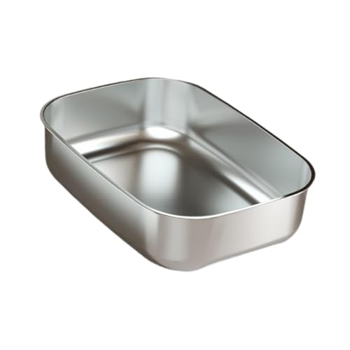 perfk Katzentoilette aus Edelstahl, Sandkasten, Katzenstreubehälter, Katzentoilette für Haustiere, Katzentoilette für den Innenbereich, für Hamster, perfk Katzentoilette aus Edelstahl, Sandkasten, Katzenstreubehälter, Katzentoilette für Haustiere, Katzentoilette für den Innenbereich, für Hamster, von perfk
