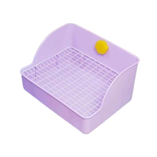 perfk Katzentoilette für Kaninchen, Käfigtoilette mit Gitter, Kaninchen-Eckstreu, Einstreu, Kleintier-Toilettenbox, Violett perfk Katzentoilette für Kaninchen, Käfigtoilette mit Gitter, Kaninchen-Eckstreu, Einstreu, Kleintier-Toilettenbox, Violett von perfk