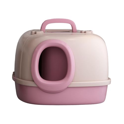 perfk Katzentoilette mit Deckel, Katzentoilette, tragbar, leicht zu reinigen, für Hauskatzen, herausnehmbare, vollständig geschlossene Katzentoilette, Hell-Pink perfk Katzentoilette mit Deckel, Katzentoilette, tragbar, leicht zu reinigen, für Hauskatzen, herausnehmbare, vollständig geschlossene Katzentoilette, Hell-Pink von perfk