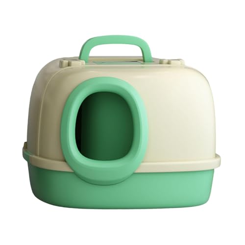 perfk Katzentoilette mit Deckel, Katzentoilette, tragbar, leicht zu reinigen, für Hauskatzen, herausnehmbare, vollständig geschlossene Katzentoilette, hellgrün perfk Katzentoilette mit Deckel, Katzentoilette, tragbar, leicht zu reinigen, für Hauskatzen, herausnehmbare, vollständig geschlossene Katzentoilette, hellgrün von perfk