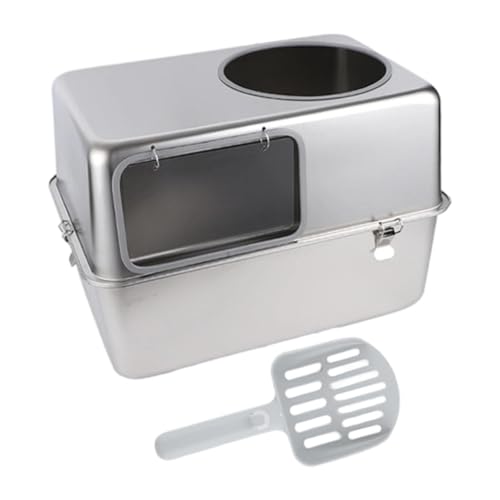 perfk Katzentoilette mit Haube und Deckel, Kätzchentöpfchen, abnehmbar, mit Klappe an der Vordertür, Tierbedarf, Sandkasten, Ohne Pedal perfk Katzentoilette mit Haube und Deckel, Kätzchentöpfchen, abnehmbar, mit Klappe an der Vordertür, Tierbedarf, Sandkasten, Ohne Pedal von perfk