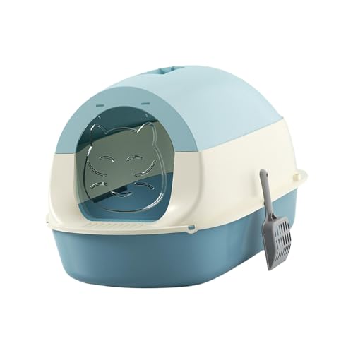 perfk Katzentoilette mit Kapuze, geschlossene Katzentoilette, Sandkasten mit Vordertür, abnehmbares, tragbares, leicht zu reinigendes Kätzchentöpfchen mit, Blau perfk Katzentoilette mit Kapuze, geschlossene Katzentoilette, Sandkasten mit Vordertür, abnehmbares, tragbares, leicht zu reinigendes Kätzchentöpfchen mit, Blau von perfk