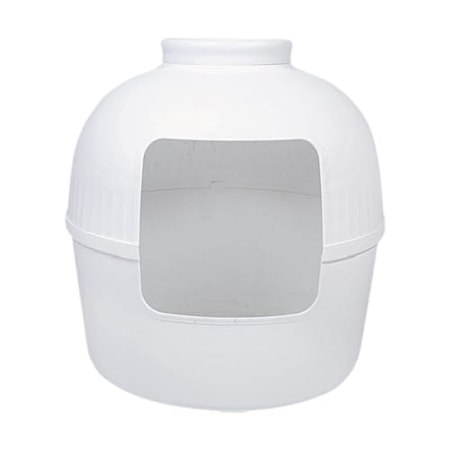 perfk Katzentoilette mit Pflanzgefäß, Katzentoilette, Wiederverwendbare Katzenbettpfanne, rundes Katzensandbecken, spritzwassergeschützte, Weiß perfk Katzentoilette mit Pflanzgefäß, Katzentoilette, Wiederverwendbare Katzenbettpfanne, rundes Katzensandbecken, spritzwassergeschützte, Weiß von perfk