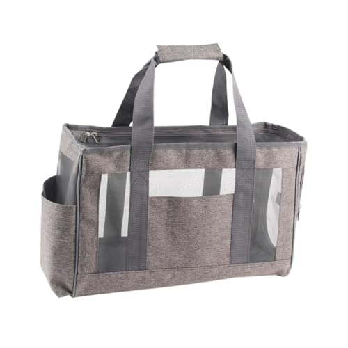 perfk Katzentragetasche, Hunde-Reisetragetasche, weich, tragbar, mit Netzgewebe, Haustier-Tragetasche, Handtasche für den Transport von Welpen, Grau perfk Katzentragetasche, Hunde-Reisetragetasche, weich, tragbar, mit Netzgewebe, Haustier-Tragetasche, Handtasche für den Transport von Welpen, Grau von perfk