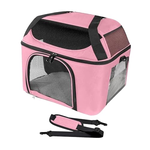 perfk Katzentragetasche mit weichen Seiten, leicht, belüftet, stabil, Haustiertragetasche, Hundereisetragetasche für kleine Hunde, Katzen zum Spazierengehen, Rosa perfk Katzentragetasche mit weichen Seiten, leicht, belüftet, stabil, Haustiertragetasche, Hundereisetragetasche für kleine Hunde, Katzen zum Spazierengehen, Rosa von perfk