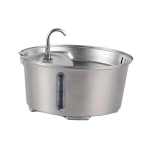 perfk Katzentrinkbrunnen, Edelstahl, Tränke, 2,6 l, leicht zu reinigen, automatischer Haustiertrinkbrunnen, Haustierwasserspender für Haustiere, Hunde perfk Katzentrinkbrunnen, Edelstahl, Tränke, 2,6 l, leicht zu reinigen, automatischer Haustiertrinkbrunnen, Haustierwasserspender für Haustiere, Hunde von perfk