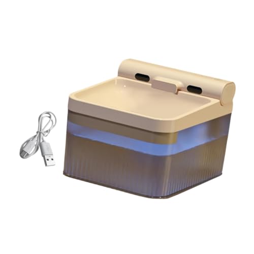 perfk Katzentrinkbrunnen mit leiser Pumpe, 4 l, kabellose Wasserversorgung für, automatischer Katzenwasserspender zum Trinken mehrerer, Beige perfk Katzentrinkbrunnen mit leiser Pumpe, 4 l, kabellose Wasserversorgung für, automatischer Katzenwasserspender zum Trinken mehrerer, Beige von perfk