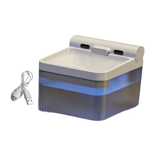 perfk Katzentrinkbrunnen mit leiser Pumpe, 4 l, kabellose Wasserversorgung für, automatischer Katzenwasserspender zum Trinken mehrerer, GRAU perfk Katzentrinkbrunnen mit leiser Pumpe, 4 l, kabellose Wasserversorgung für, automatischer Katzenwasserspender zum Trinken mehrerer, GRAU von perfk