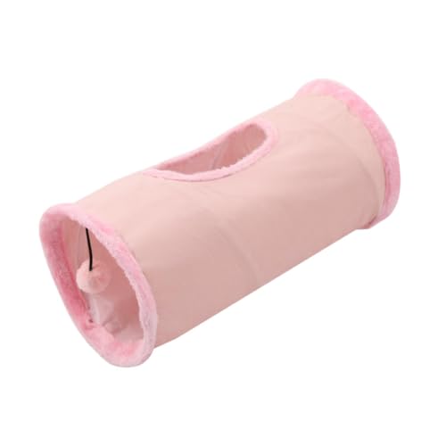 perfk Katzentunnel für Hauskatzen, Katzenspielzeug, lustig, tragbar, platzsparend, 50 x 25 cm, weich, leicht, zum Spielen, Faltbarer Tunnelschlauch, Rosa perfk Katzentunnel für Hauskatzen, Katzenspielzeug, lustig, tragbar, platzsparend, 50 x 25 cm, weich, leicht, zum Spielen, Faltbarer Tunnelschlauch, Rosa von perfk