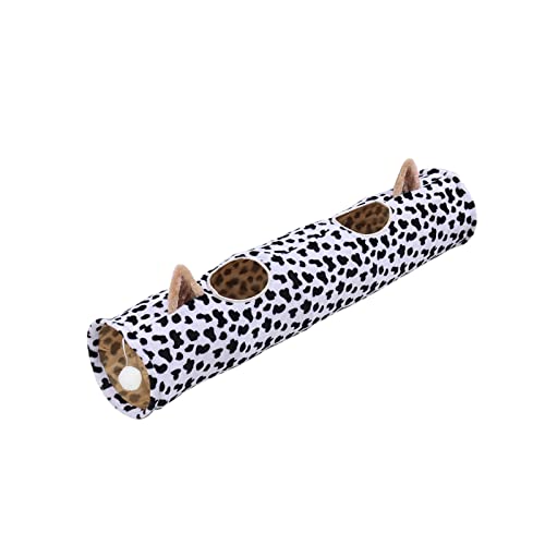perfk Katzentunnel Vielseitiges Katzenspielzeug Rascheltunnel Faltbar Spieltunnel Knisternder Grau 120 * 25.5cm Cat Tunnel Joy for All Katze von perfk