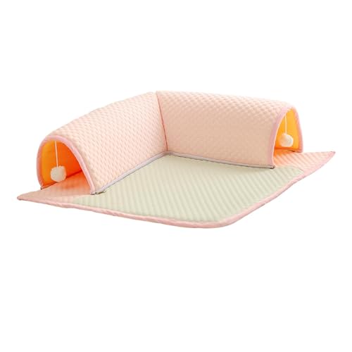perfk Katzentunnel und -Bett, interaktives Spielzeug, waschbar, abnehmbar, mit Spielball, Spielzeug, Katzentraining für den Innenbereich, Igel, Chinchillas, Quadrat und M perfk Katzentunnel und -Bett, interaktives Spielzeug, waschbar, abnehmbar, mit Spielball, Spielzeug, Katzentraining für den Innenbereich, Igel, Chinchillas, Quadrat und M von perfk