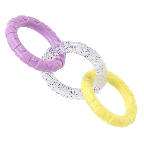 perfk Kauspielzeug für Hunde, Trainingsspielzeug, Zerrspielzeug, Hundespielzeug, Übung, tragbare Welpenringe, Spielzeug, interaktives Spielzeug für kleine, violett gelb perfk Kauspielzeug für Hunde, Trainingsspielzeug, Zerrspielzeug, Hundespielzeug, Übung, tragbare Welpenringe, Spielzeug, interaktives Spielzeug für kleine, violett gelb von perfk