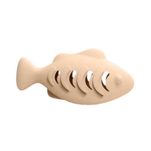 perfk Kickerspielzeug aus lebensmittelechtem, Zahnungsspielzeug für Katzenzahnbürsten in Fischform, Kauspielzeug für Katzen aus in Fischform, Beige perfk Kickerspielzeug aus lebensmittelechtem, Zahnungsspielzeug für Katzenzahnbürsten in Fischform, Kauspielzeug für Katzen aus in Fischform, Beige von perfk