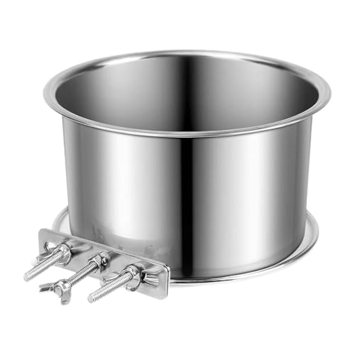 perfk Kisten-Hundenapf, Katzenfutterspender, hängender Edelstahl für Zwinger, tragbarer Innenbedarf für Welpen, Wasserfutterspender, Haustier-Futternapf, 18cmx11cm perfk Kisten-Hundenapf, Katzenfutterspender, hängender Edelstahl für Zwinger, tragbarer Innenbedarf für Welpen, Wasserfutterspender, Haustier-Futternapf, 18cmx11cm von perfk