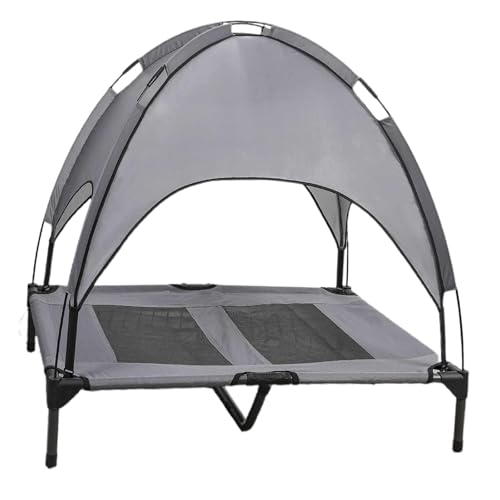perfk Komfortables Haustierbett mit Sonnenschutz, Tragbar Und Pflegeleicht, GRAU perfk Komfortables Haustierbett mit Sonnenschutz, Tragbar Und Pflegeleicht, GRAU von perfk