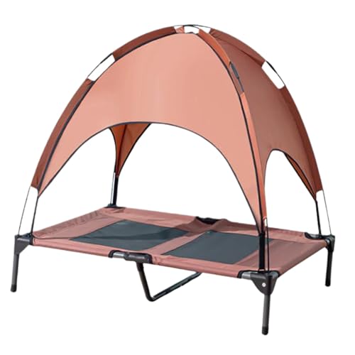 perfk Komfortables Haustierbett mit Sonnenschutz, Tragbar Und Pflegeleicht, Kaffee perfk Komfortables Haustierbett mit Sonnenschutz, Tragbar Und Pflegeleicht, Kaffee von perfk