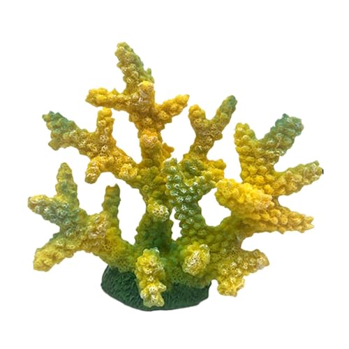 perfk Korallenornament, Aquarium-Dekoration, Zubehör, kreative Heimdekoration, Harzstatue, Aquarium-Landschaftsgestaltung für den Schreibtisch, Gelb perfk Korallenornament, Aquarium-Dekoration, Zubehör, kreative Heimdekoration, Harzstatue, Aquarium-Landschaftsgestaltung für den Schreibtisch, Gelb von perfk