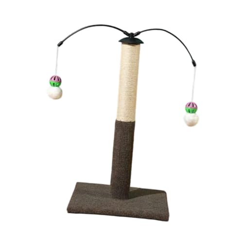 perfk Kratzbaum für Katzen, Katzenkratzbaum, Haustierbedarf, für Hauskatzen, Möbelschutz, Kätzchen mit baumelnden Plüschbällen, Kaffee perfk Kratzbaum für Katzen, Katzenkratzbaum, Haustierbedarf, für Hauskatzen, Möbelschutz, Kätzchen mit baumelnden Plüschbällen, Kaffee von perfk