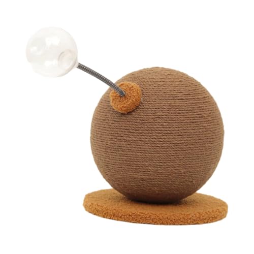 perfk Kratzbaum für Katzen, Katzenkratzbaum, zum Spielen, Schleifen von Krallen, dekorativ für Hauskatzen, lustiger Möbelschutz, interaktives Spielzeug, L Ball No Suctioncup von perfk