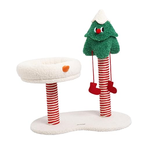perfk Kratzbaum für Katzen, Kratzbrett, Klettergerüst für Haustiere mit Weihnachtsmotiv für Kätzchen, die im Freien Spielen und Sport Treiben perfk Kratzbaum für Katzen, Kratzbrett, Klettergerüst für Haustiere mit Weihnachtsmotiv für Kätzchen, die im Freien Spielen und Sport Treiben von perfk