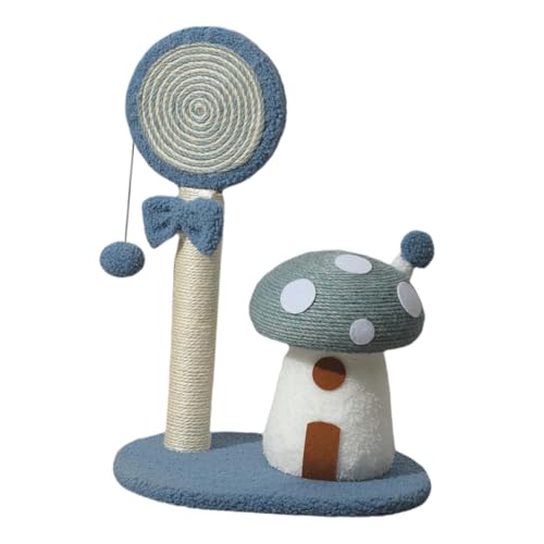 perfk Kratzbaum für Katzen, Kratzstange mit Sockel, Haustierspielzeug, stabile Basis, Kitty-Turm, interaktives Spielzeug, Sisal-Katzenkratzer für das, Blau perfk Kratzbaum für Katzen, Kratzstange mit Sockel, Haustierspielzeug, stabile Basis, Kitty-Turm, interaktives Spielzeug, Sisal-Katzenkratzer für das, Blau von perfk