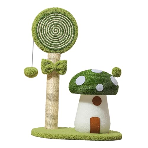 perfk Kratzbaum für Katzen, Kratzstange mit Sockel, Haustierspielzeug, stabile Basis, Kitty-Turm, interaktives Spielzeug, Sisal-Katzenkratzer für das, GrÜn perfk Kratzbaum für Katzen, Kratzstange mit Sockel, Haustierspielzeug, stabile Basis, Kitty-Turm, interaktives Spielzeug, Sisal-Katzenkratzer für das, GrÜn von perfk