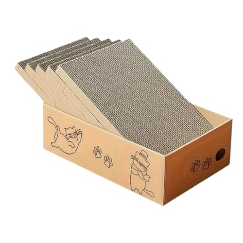 perfk Kratzbox für Katzen, Kratzbrett, tragbar, leicht zu reinigen, verschleißfeste Kratzmatte, Möbelschutz für Kätzchen im Innenbereich perfk Kratzbox für Katzen, Kratzbrett, tragbar, leicht zu reinigen, verschleißfeste Kratzmatte, Möbelschutz für Kätzchen im Innenbereich von perfk