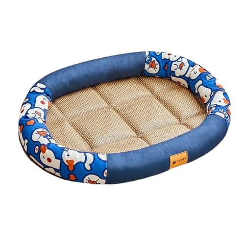 perfk Kühlbett für Katzen, Sommerschlafmatten aus eisiger Seide, rutschfestes Schlafbett für Haustiere, Hunde-, große Größe, 65 x 50 cm, Blau perfk Kühlbett für Katzen, Sommerschlafmatten aus eisiger Seide, rutschfestes Schlafbett für Haustiere, Hunde-, große Größe, 65 x 50 cm, Blau von perfk