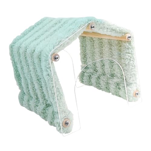 perfk Meerschweinchen -Versteck Hedgehog -Tunnel Zelt Easy Access Acryl Kein Boden bequemes kleines Tier Versteck des Schutzes Fleece Fleece Hideaway, GrÜn von perfk