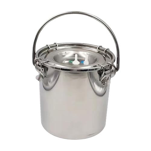 perfk Melkmaschineneimer, Multifunktions-Melkmaschinenteile mit Deckel, praktischer Milcheimer aus Edelstahl für Bauernhofkühe und Schafe, 5l perfk Melkmaschineneimer, Multifunktions-Melkmaschinenteile mit Deckel, praktischer Milcheimer aus Edelstahl für Bauernhofkühe und Schafe, 5l von perfk